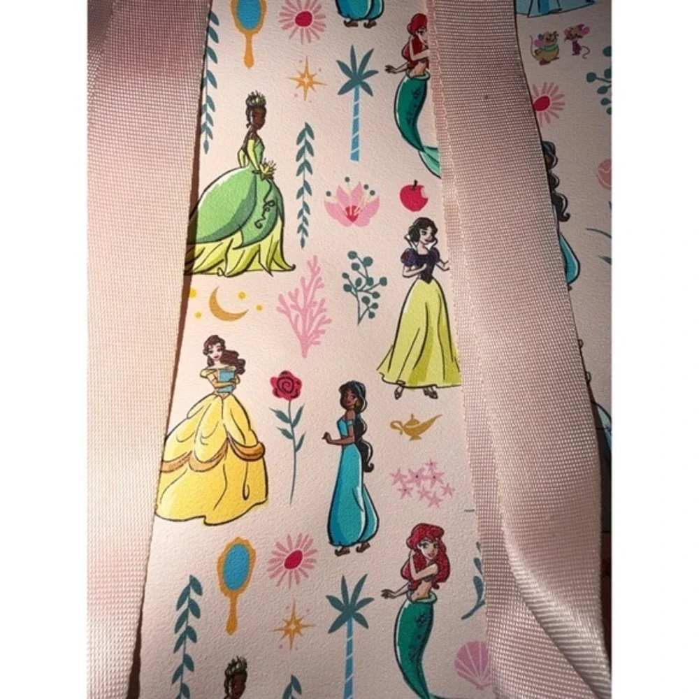 Disney Princess Mini Backpack Pink Faux Leather All Over Print New Tags‎